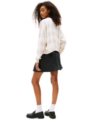 Women's Cotton Relaxed-Fit Striped Cardigan