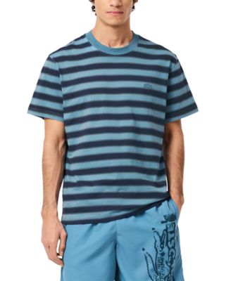 Lacoste - Men's Short Sleeve Crewneck Striped T-Shirt