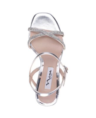 Women's Steven Rhinestones Block Heel Platform Sandals