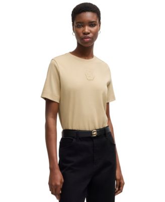 Hugo Boss - Women's Monogram Interlock-Cotton T-Shirt
