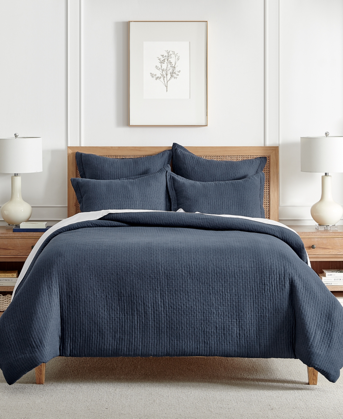 Levtex Reede Textured 3-pc. Duvet Cover Set, King/california King In Navy
