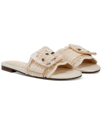Sam Edelman - Women's Bambi Raffia Buckle Slide Sandals