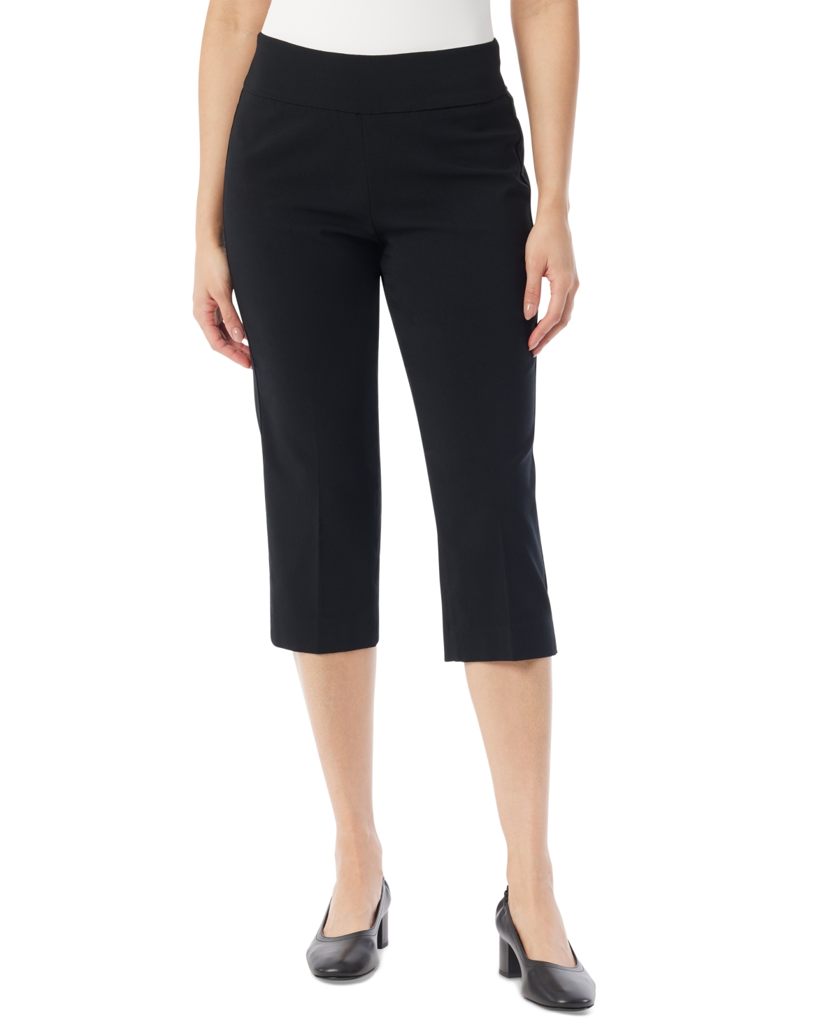 Gloria Vanderbilt Women's Pull-on Slim Capri Trousers In Black