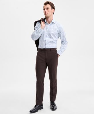 Bar III - Men's Slim-Fit Solid Wool-Blend Suit Separate Pants