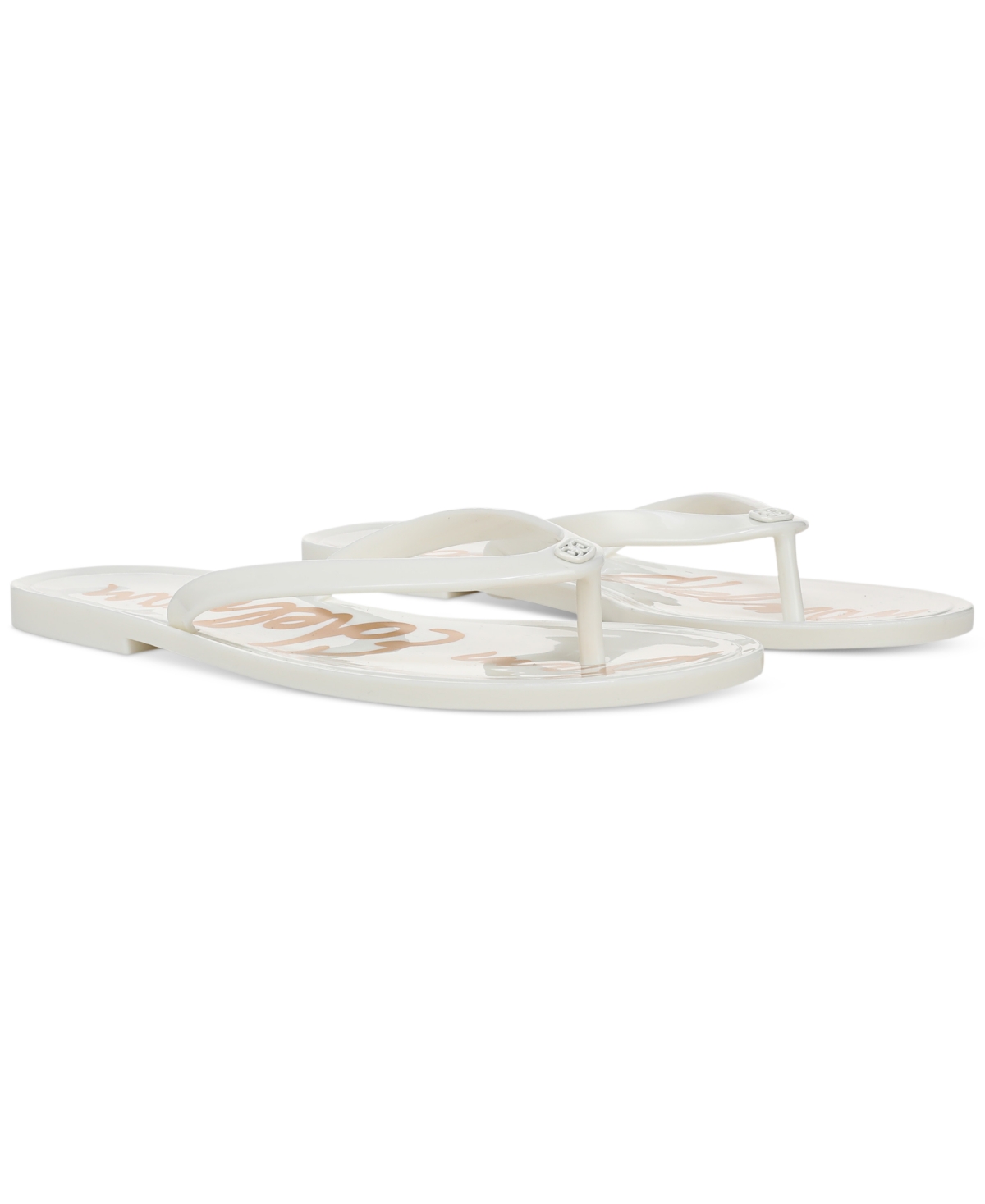 Sam Edelman Dean Jelly Flip Flop White Jelly In Bright White Jelly