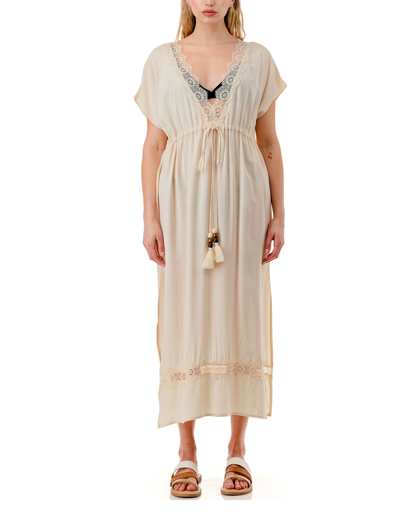 Женское платье Marcus Adler Boho Swim Cover-Up, цвет: Слоновая кость — фото 1