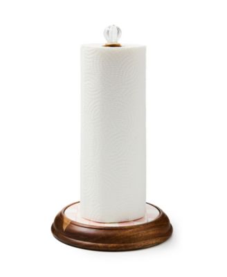 Rosy Check Wood Paper Towel Holder