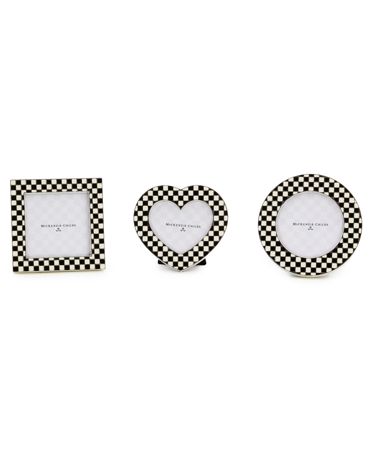 Mackenzie-childs Celebrate Courtly Assorted Frames, Set Of 3 In Black,white
