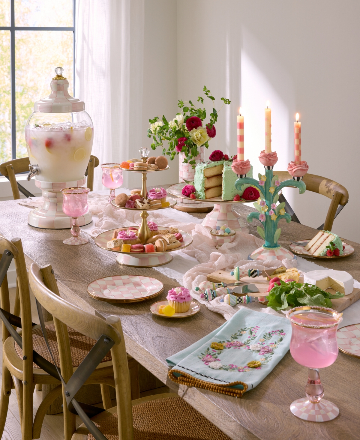 Mackenzie-Childs Rosy Meadow Cheese Knife Set