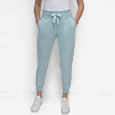 DKNY - Women's Logo-Drawstring High-Rise Joggers