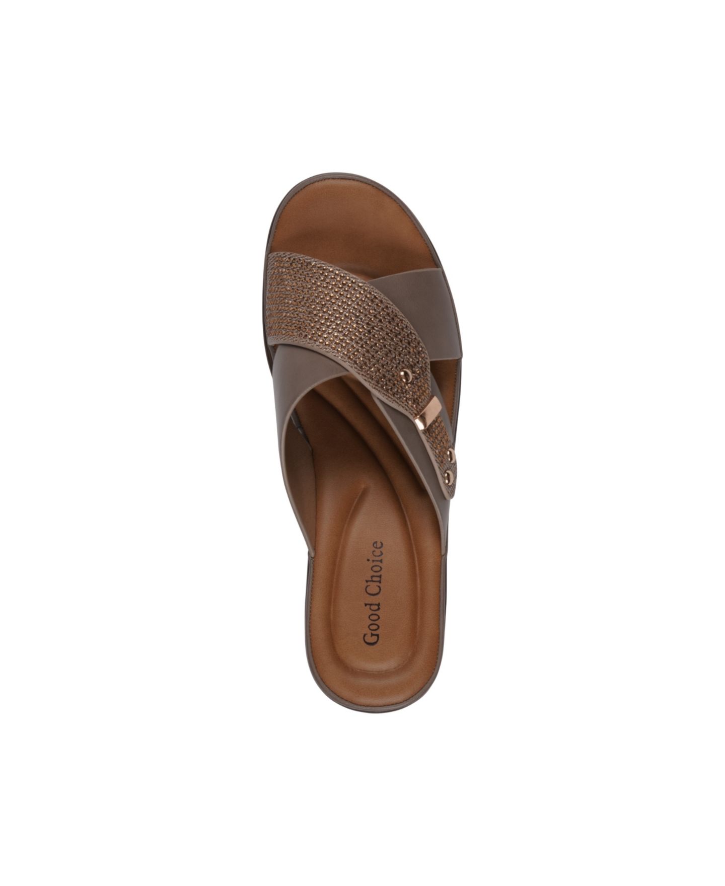 Женские сандалии GC Shoes Ash Crisscross Wedge, цвет: Серо-коричневый — фото 4