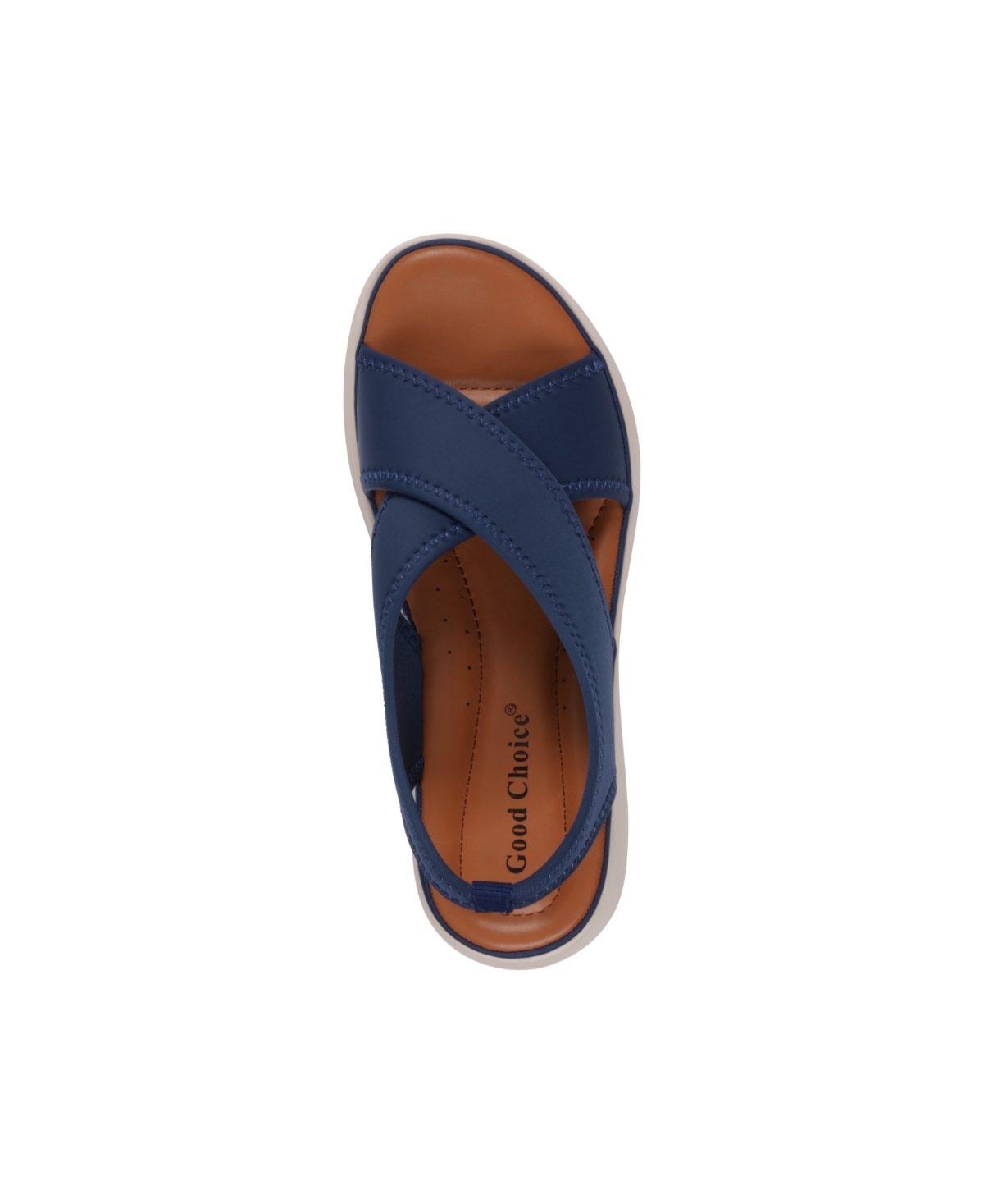 Gc Shoes Women's Nixie Stretch Lycra Wedge Sandals In Navy
