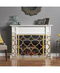 Metal Fireplace Screen – 3-Panel Design with Decorative Quatrefoil Pattern
