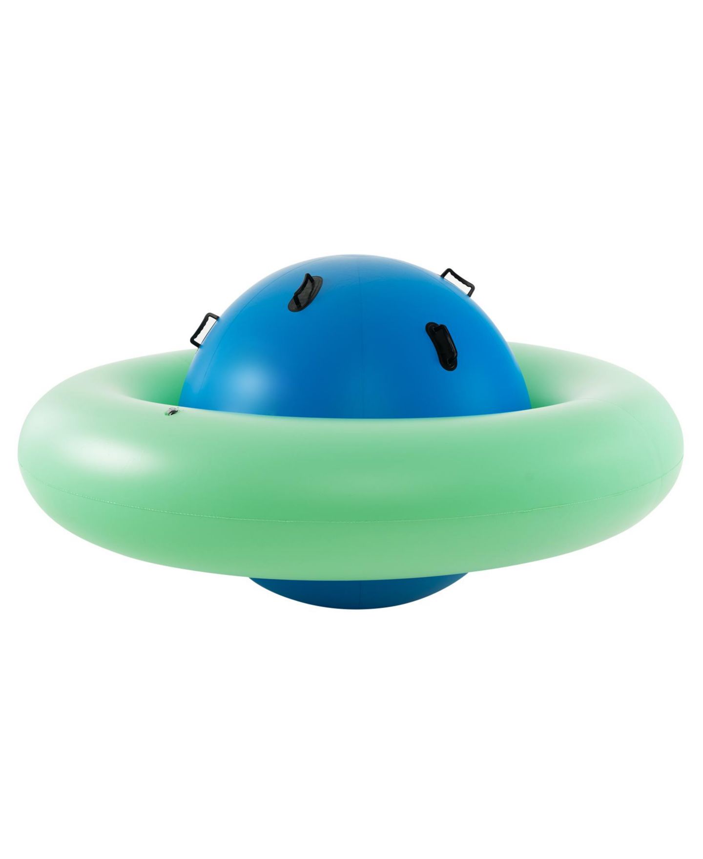 Детская игрушка HONGGE 7.5 Ft Inflatable Dome Rocker Bouncer with 6 Handles for Kids, цвет: Зелёный синий — фото 1