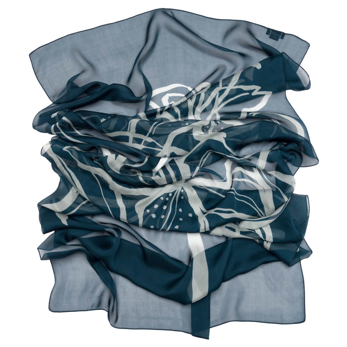 Nina - Silk Scarf/Shawl for Women - Deep teal