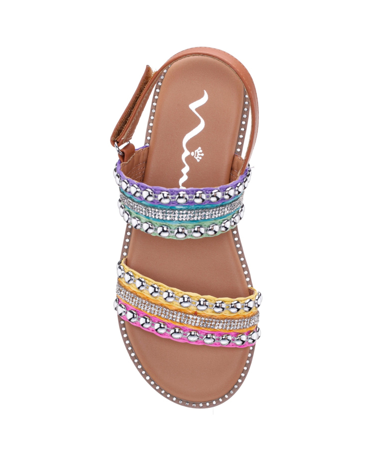 Nina Little Girls Suissa Flat Sandals In Multi