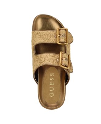 Women's Fasten Double-Buckle Footbed Sandals