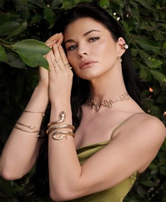 Serpentina Cubic Zirconia Cuff Bracelet