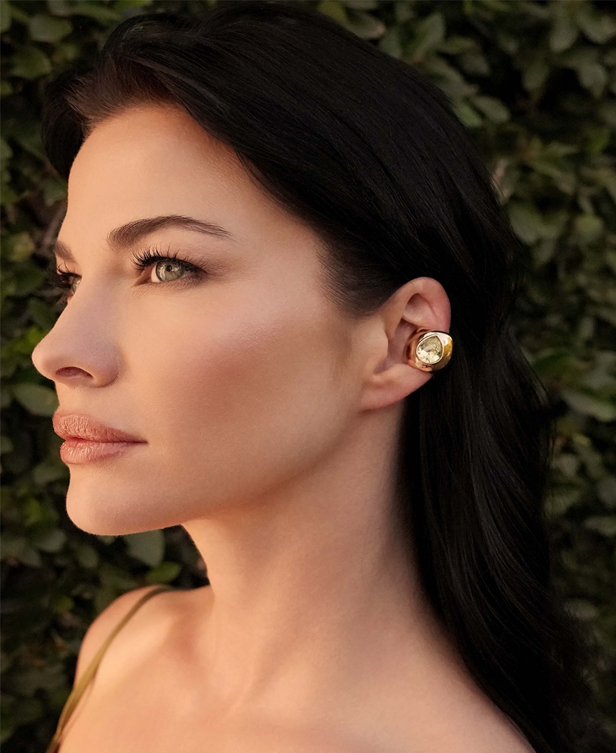 Ettika Bold Crystal Ear Cuff Earrings In Peridot