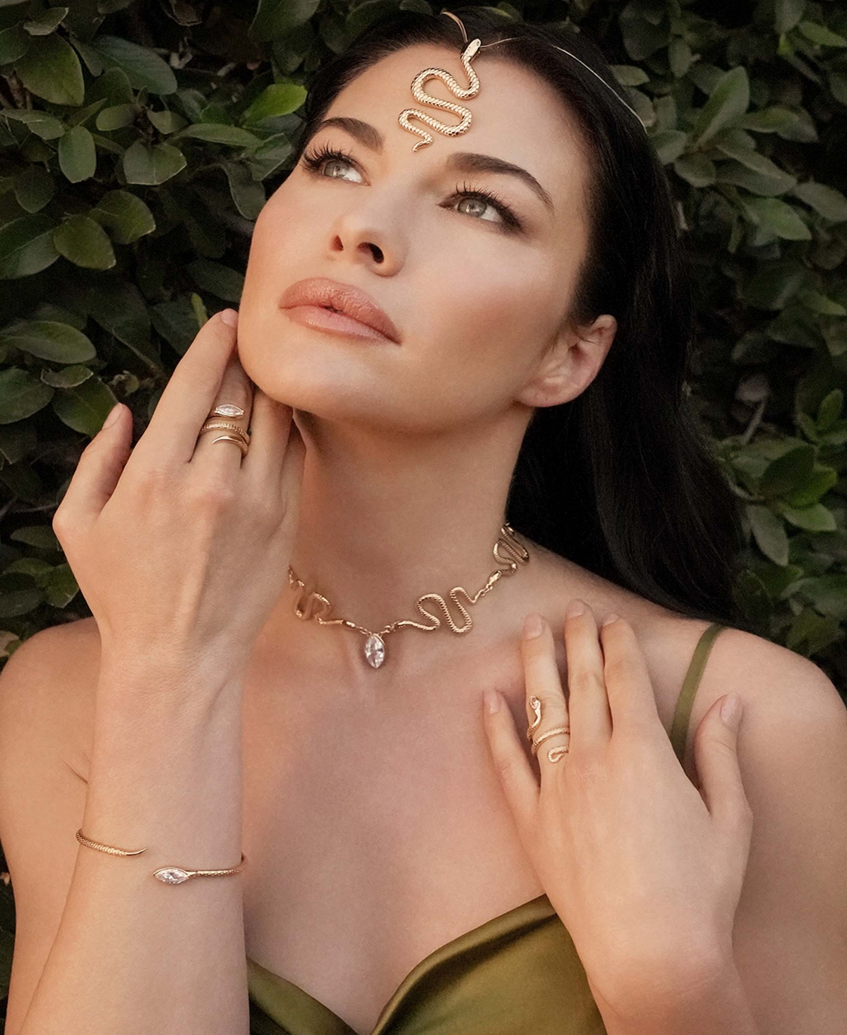 Ettika Marquise Crystal Cuff Bracelet In Gold
