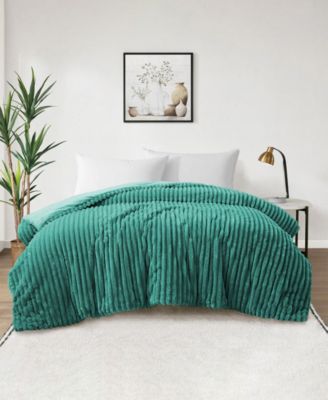 Unikome Year Round Plush Flannel Comforter In White