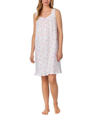 Eileen West - Women's Cotton Sleeveless Floral Nightgown