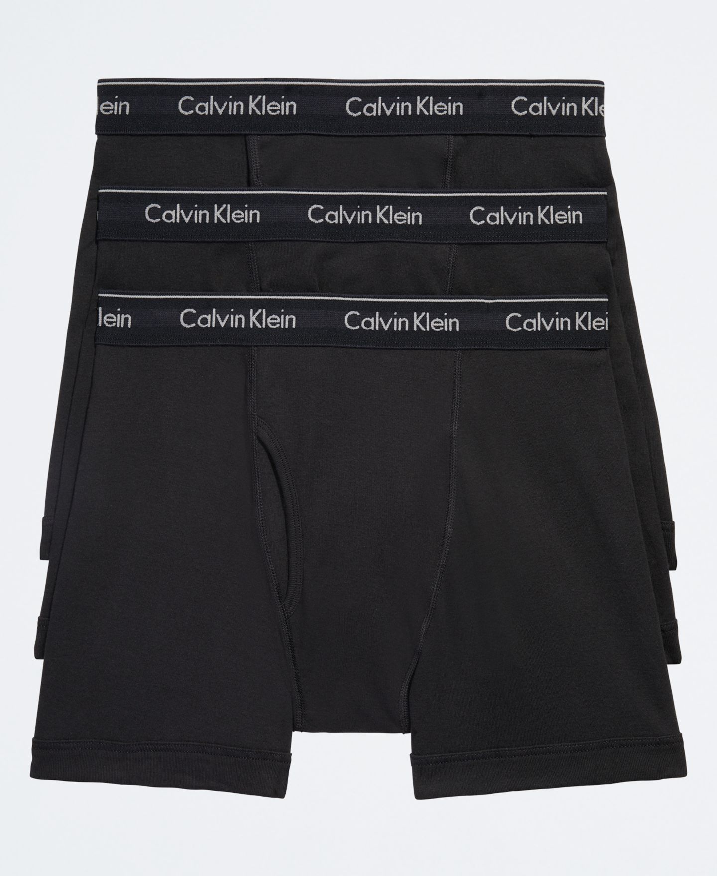 Трусы-боксеры Classics для мужчин, хлопок, 3 шт. — Calvin Klein, цвет: Чёрный — фото 1