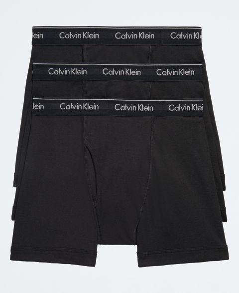 Трусы-боксеры Classics для мужчин, хлопок, 3 шт. — Calvin Klein, цвет: Чёрный