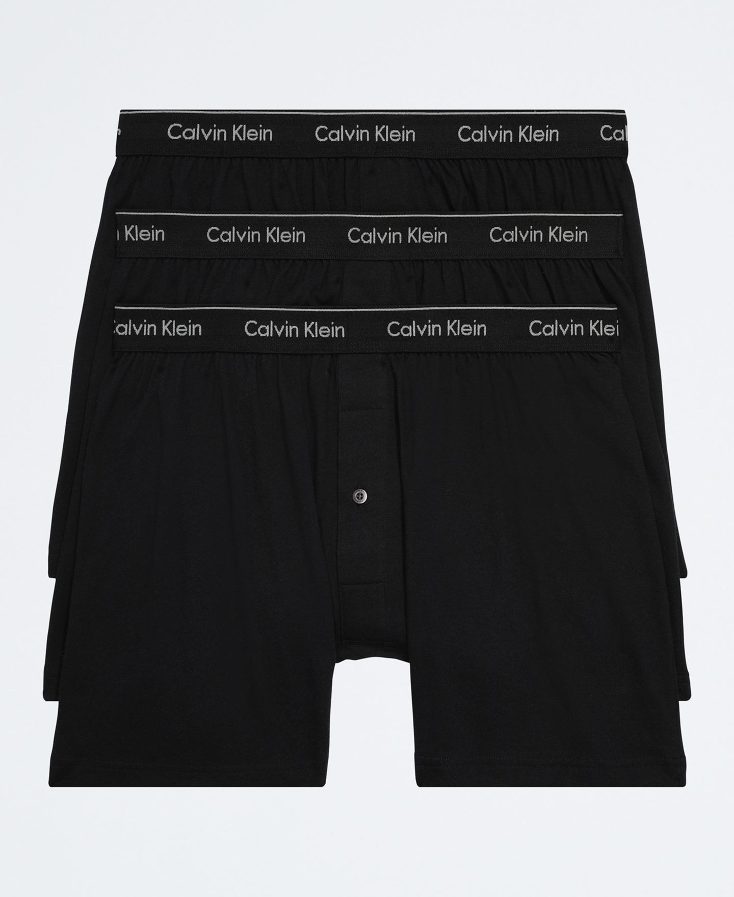 Трусы-боксеры Classics для мужчин, хлопок, 3 шт. — Calvin Klein, цвет: Чёрный — фото 1