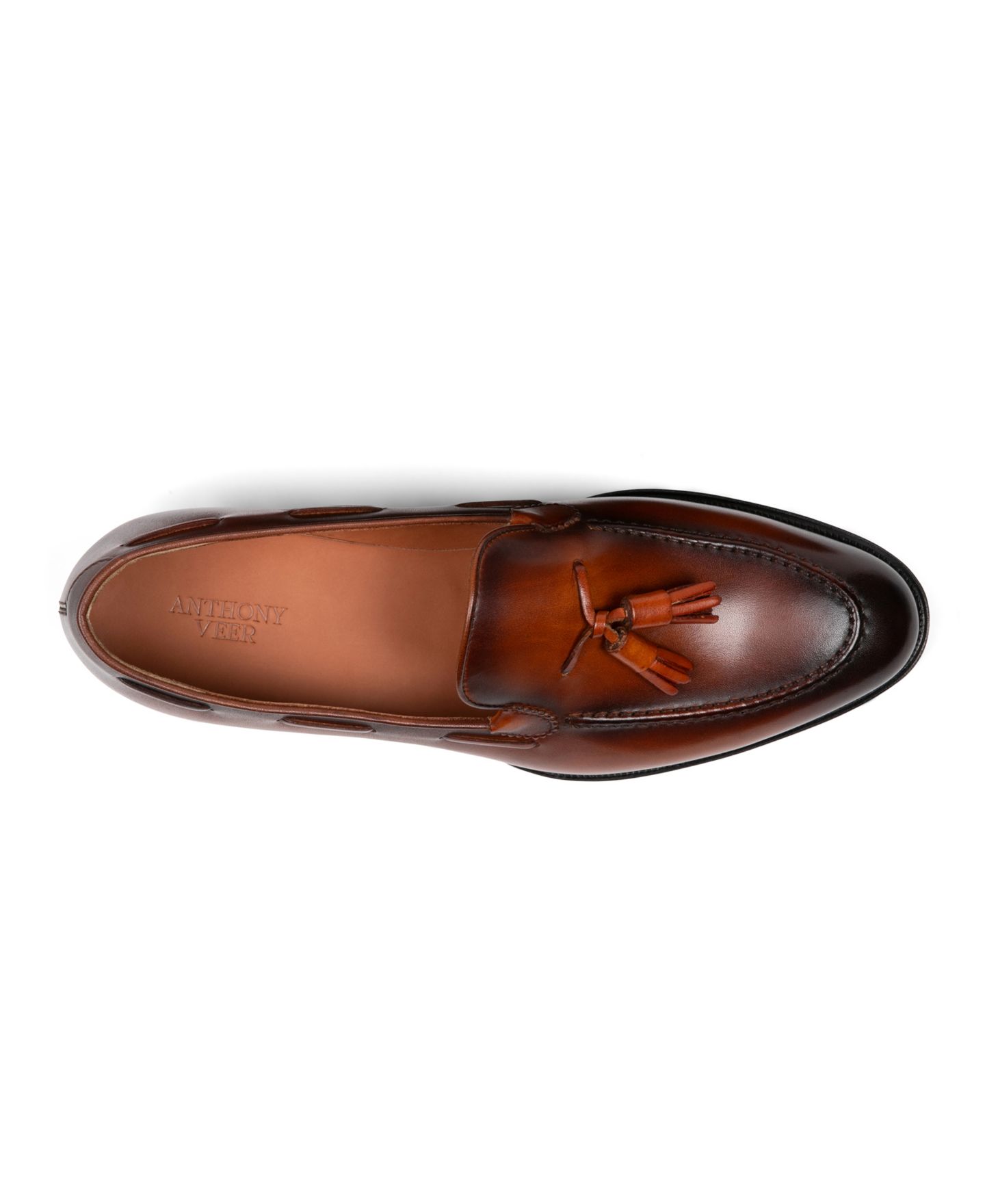 Мужские туфли Anthony Veer Camden Tassel Dress Loafers, цвет: Янтарный коньячный рыжевато-коричневый — фото 4
