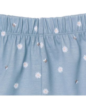 Toddler Girls 3-Piece T-Shirt, Shorts & Pants Pajama Set, Garderning, 5T