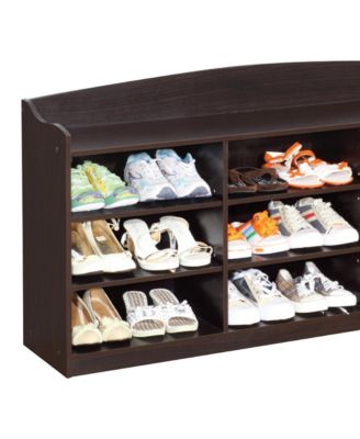 Wood Shoe Rack with 9 Cubbies – Timeless Design with Beautiful Wood Grain