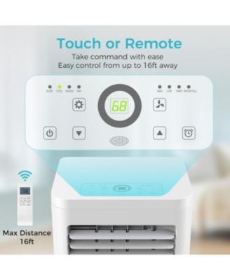8,000 BTU Portable AC, 4 Modes, 350sq.ft, Remote & LED, Wheels,Sleep Mode,Home/Dorm