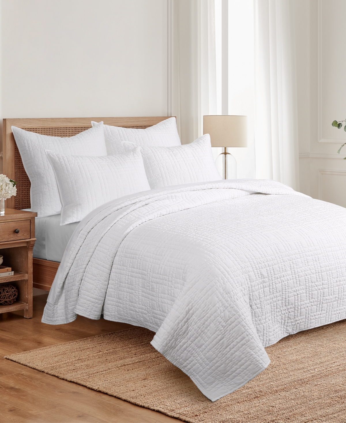 Levtex Melange Stitch Stitching 2-pc. Quilt Set, Twin/twin Xl In White
