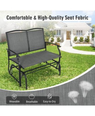 Iron Patio Rocking Chair for Outdoor Backyard and Lawn