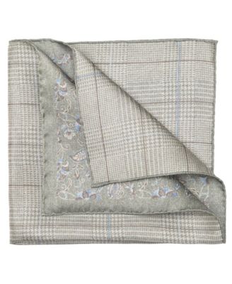 Men's Enzo - Double Sided Silk Pocket Square for Men