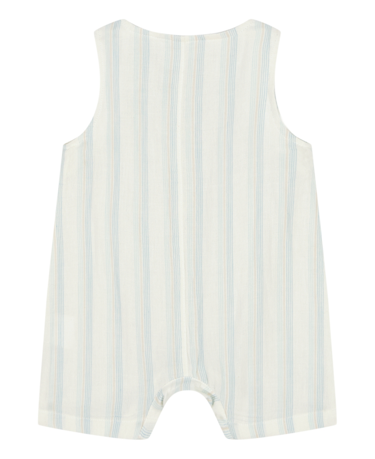 Calvin Klein Baby Boys Striped Gauze Sunsuit In Vanilla Ice Stripes