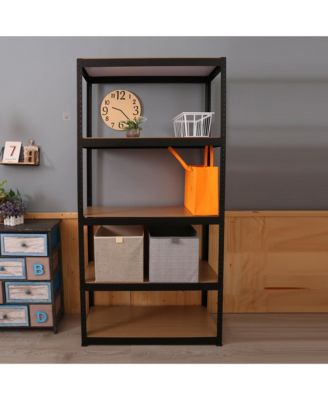 Storage Shelves -  5 Tier Adjustable Garage Storage Shelving, Heavy Duty Metal Storage Utility Rack Shelf Unit for Warehouse Pantry Closet Kitchen, 35.4" x 15.7" x 70.8", Black