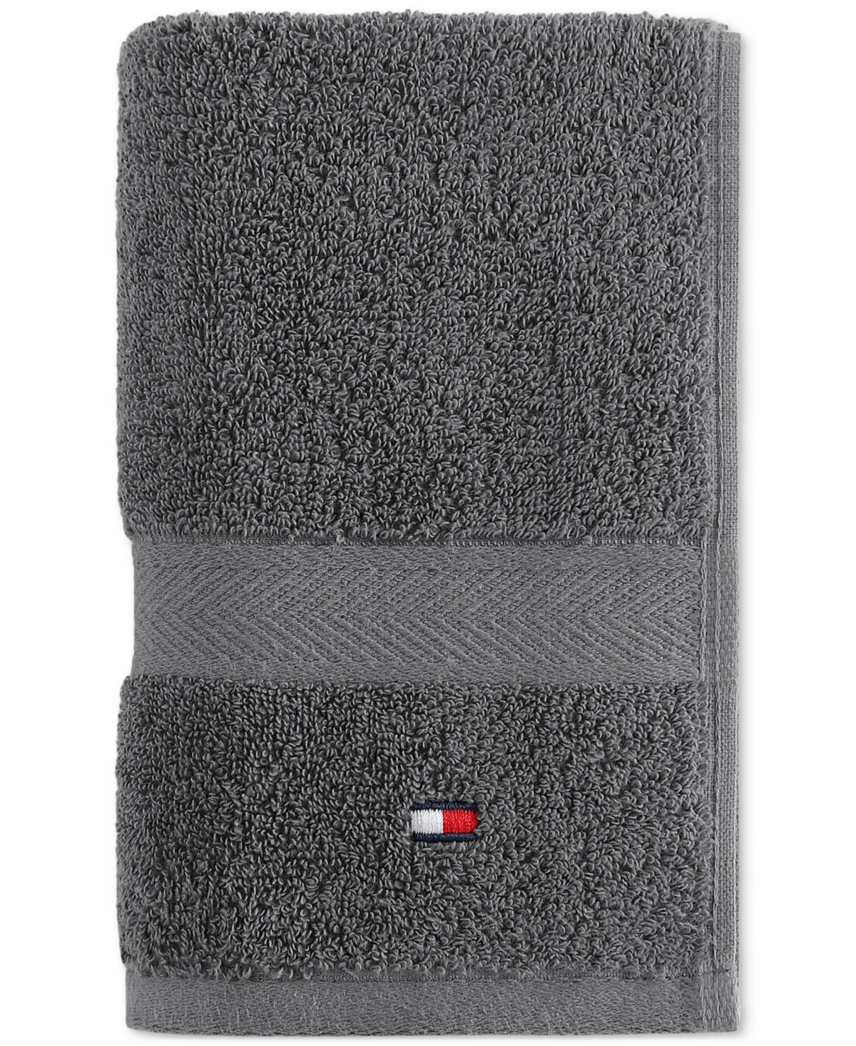 Tommy Hilfiger Home Modern American Solid Cotton Hand Towel, 16" X 26"