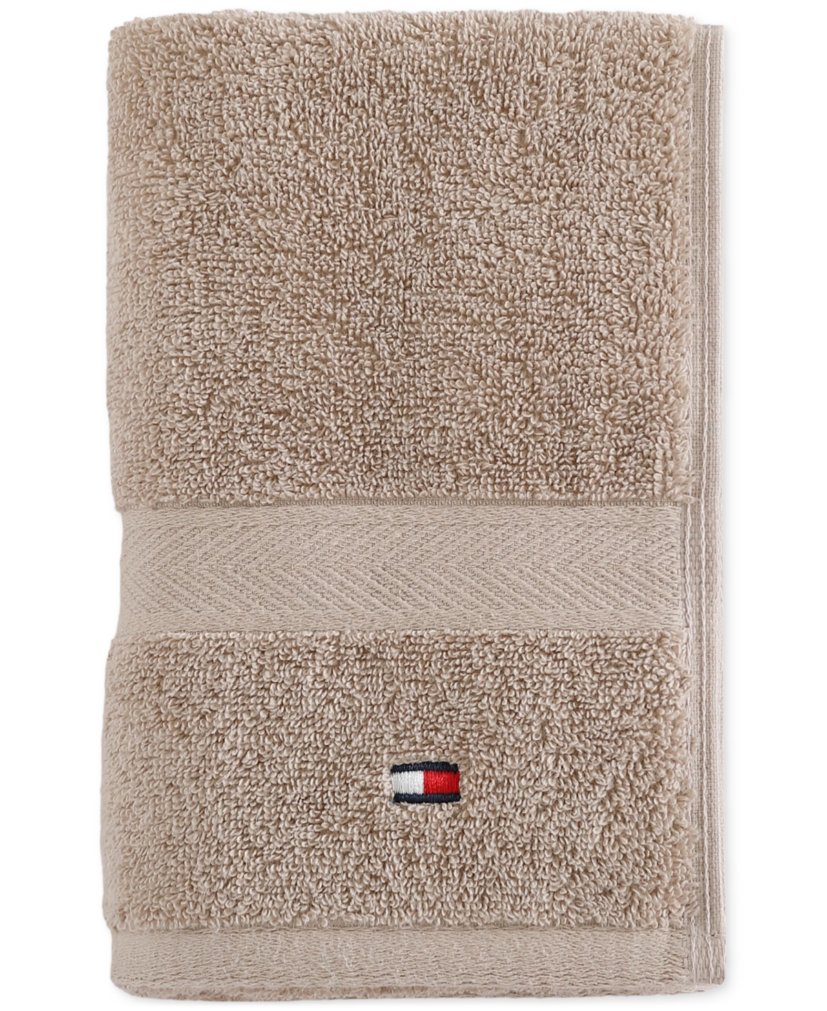 Tommy Hilfiger Home Modern American Solid Cotton Hand Towel, 16" X 26"