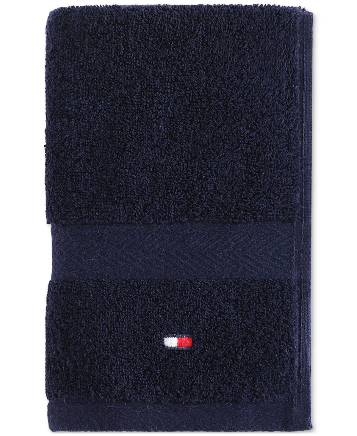 Tommy Hilfiger Home Modern American Solid Cotton Hand Towel, 16" X 26"