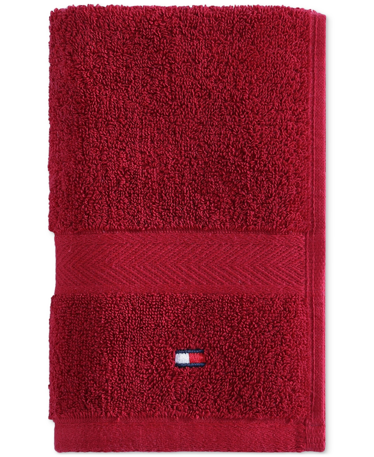 Tommy Hilfiger Home Modern American Solid Cotton Hand Towel, 16" X 26"