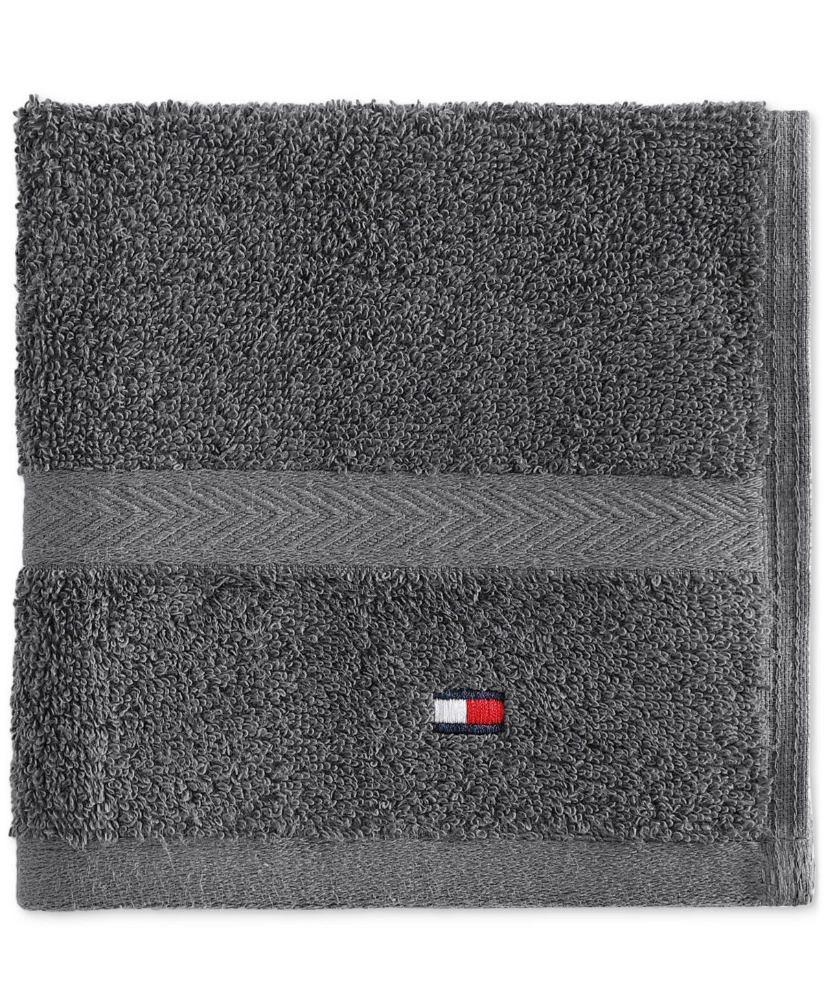 Tommy Hilfiger Home Modern American Solid Cotton Washcloth, 13" X 13"