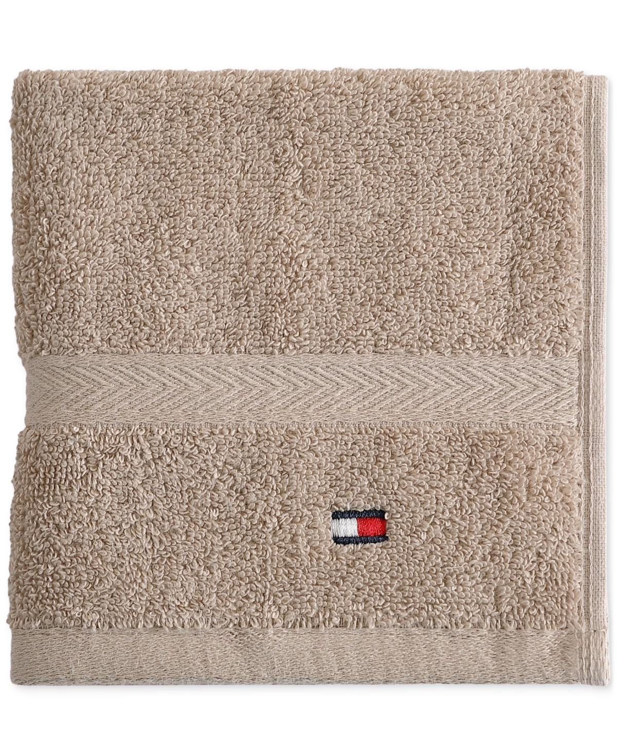 Tommy Hilfiger Home Modern American Solid Cotton Washcloth, 13" X 13"