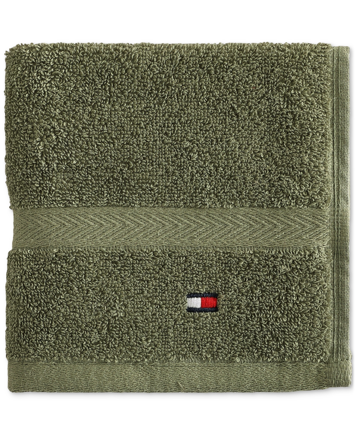 Tommy Hilfiger Home Modern American Solid Cotton Washcloth, 13" X 13"