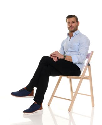 Edison Street Mens Hands-Free Slip On Technology Lightweight Mesh Oxfords