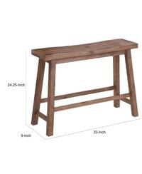 Rubberwood Bench with Saddle Seat – Rectangular Design for Versatile Seating