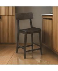 Curved Back Counter Stool – Rubberwood Chair for Kitchen & Bar