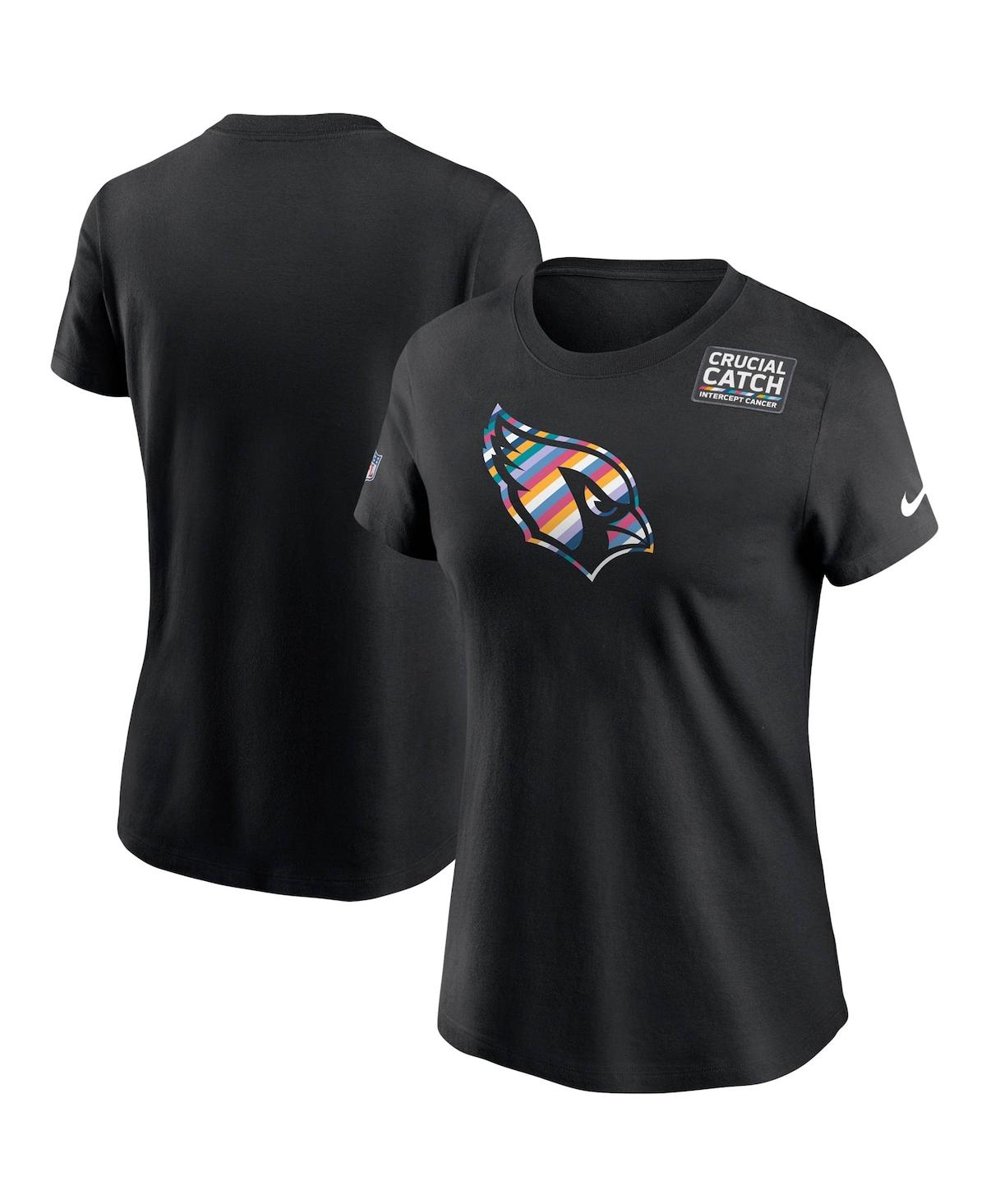 Nike Women's Black Arizona Cardinals Multicolor Crucial Catch T-shirt In Black