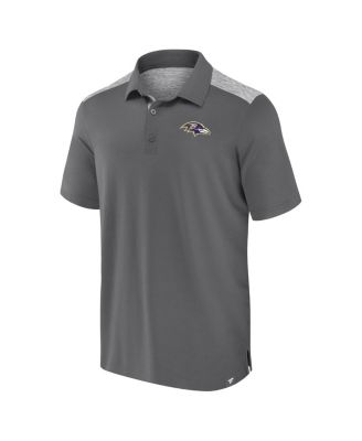 Men's Gray Baltimore Ravens Long Shot Polo Shirt